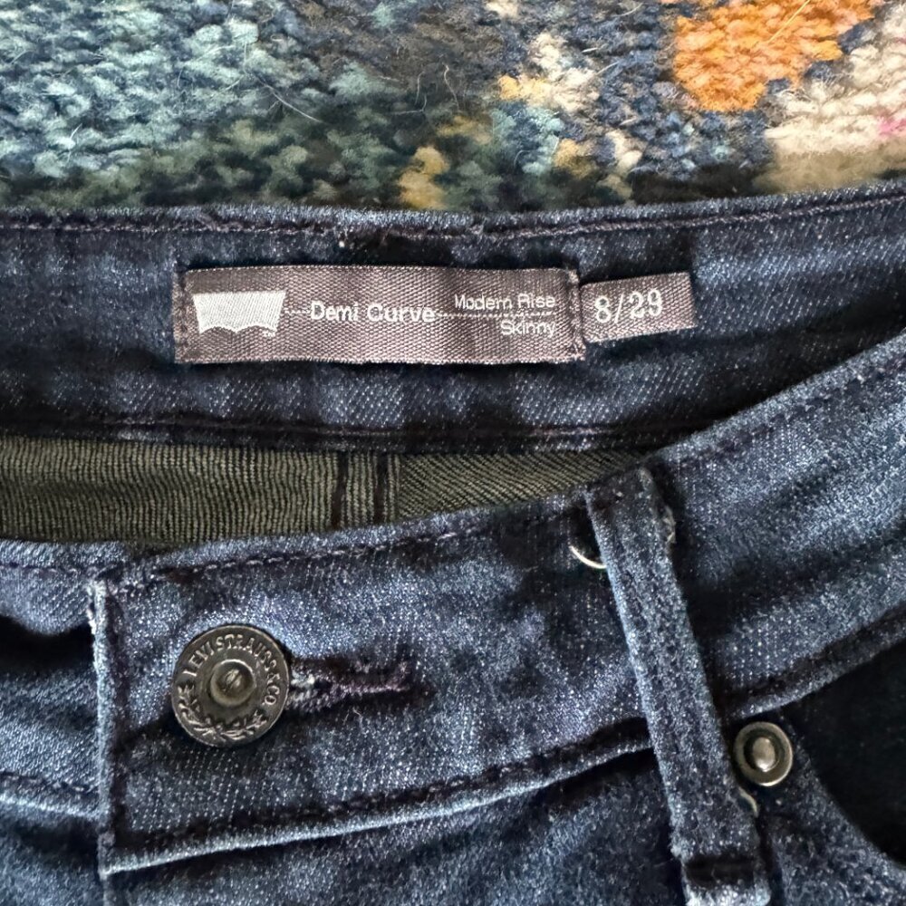 EUC Levis Demi Curve Modern Rise Skinny Sz 8 / 29 Jeans - Picture 4 of 4